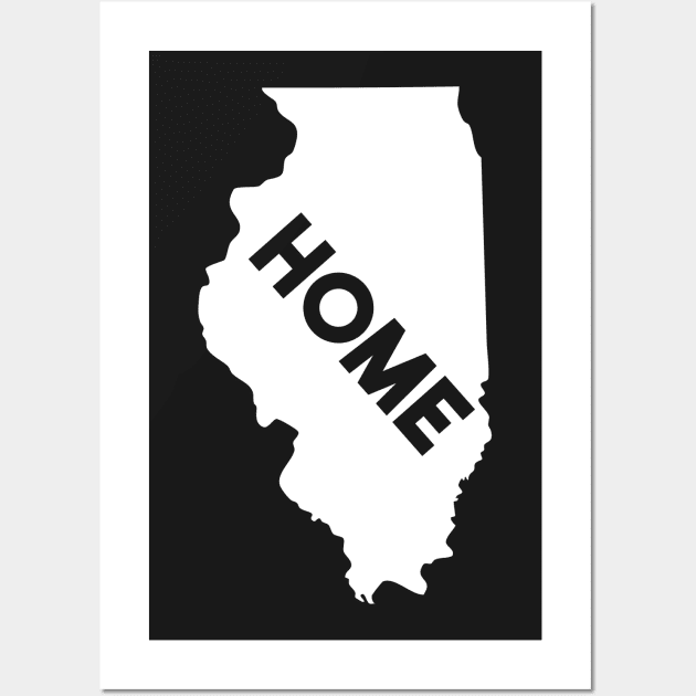 Illinois Is My Home Design. Graphic Illinoisan Tee Wall Art by ghsp